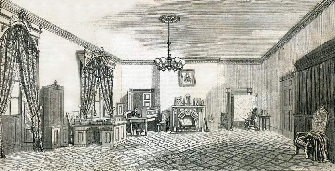 President Andrew Johnson's Office, the White House, Washington, D.C., artist's impression