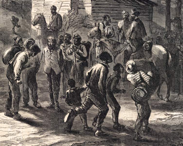 General E.A. Wild's "African Brigade" operating in North Carolina, Fall 1863, artist's impression, detail