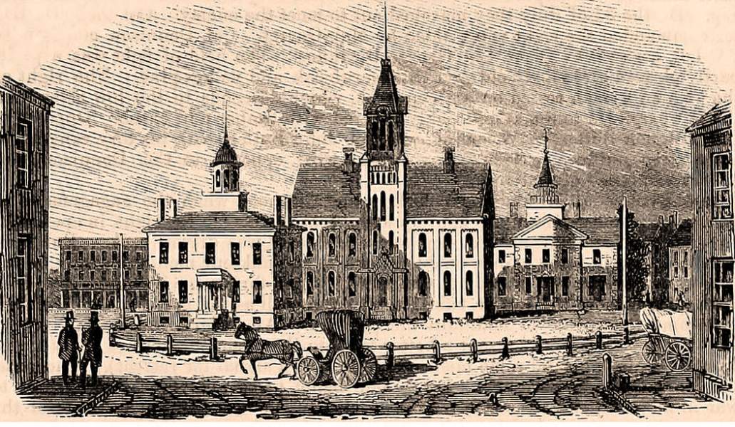 Wilkes-Barre, Pennsylvania, 1861, artist's impression