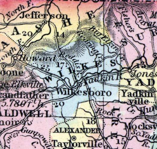 Wilkes County, North Carolina, 1857