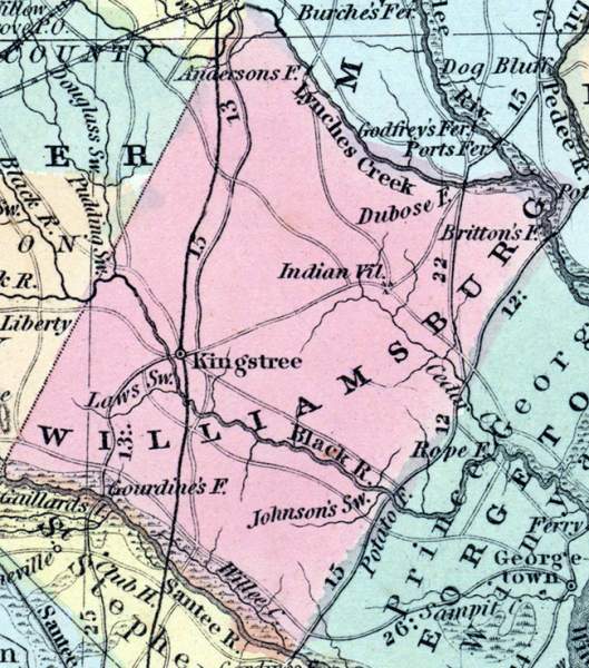 Williamsburg District, South Carolina, 1857