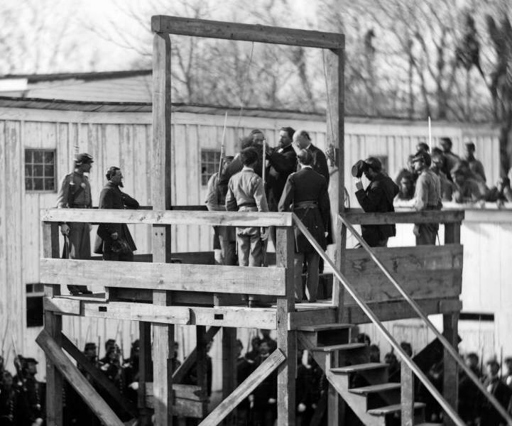 Execution of Henry Wirz, November 10, 1865, detail, zoomable image
