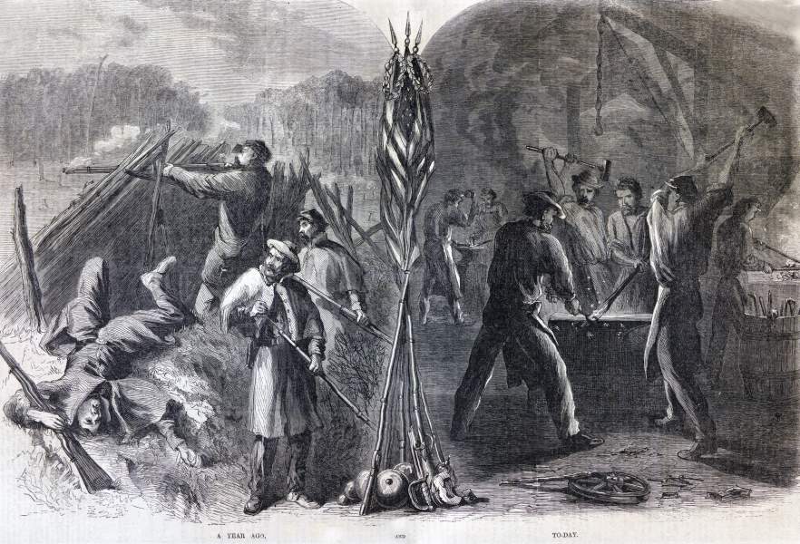 "A Year Ago, and Today," Frank Leslie's Illustrated Newspaper, April 28, 1866, zoomable image