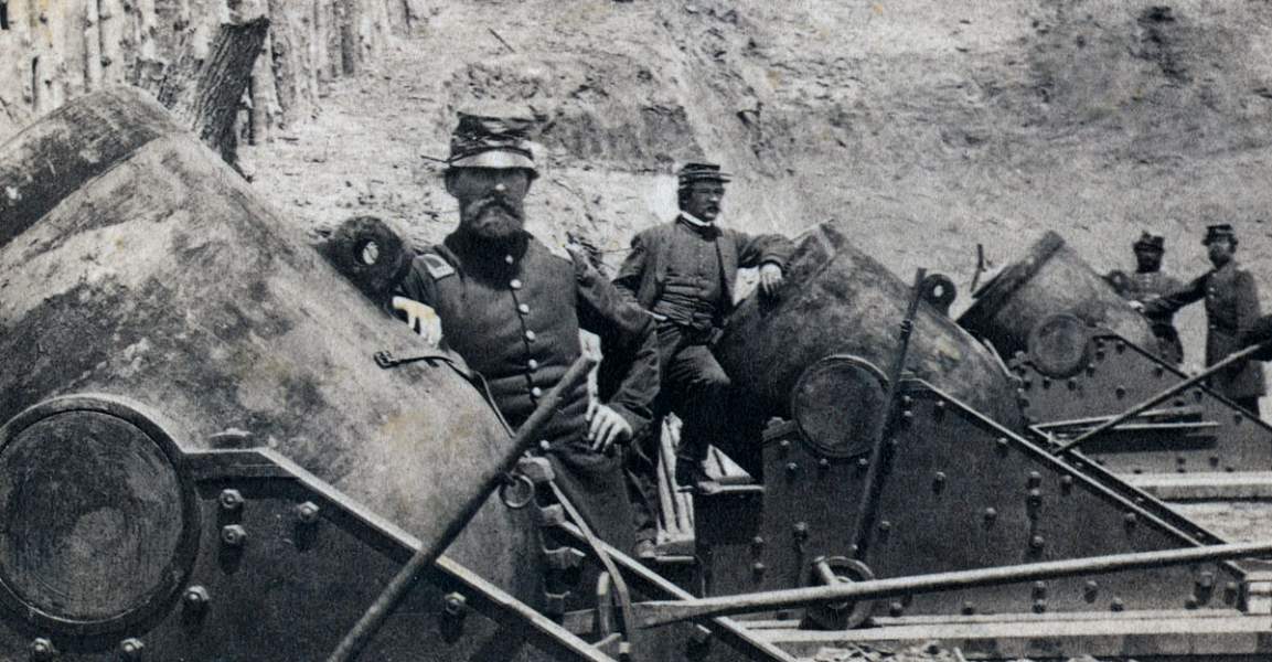 Union Artillery Emplacement before Yorktown, Virginia, April 1862, detail