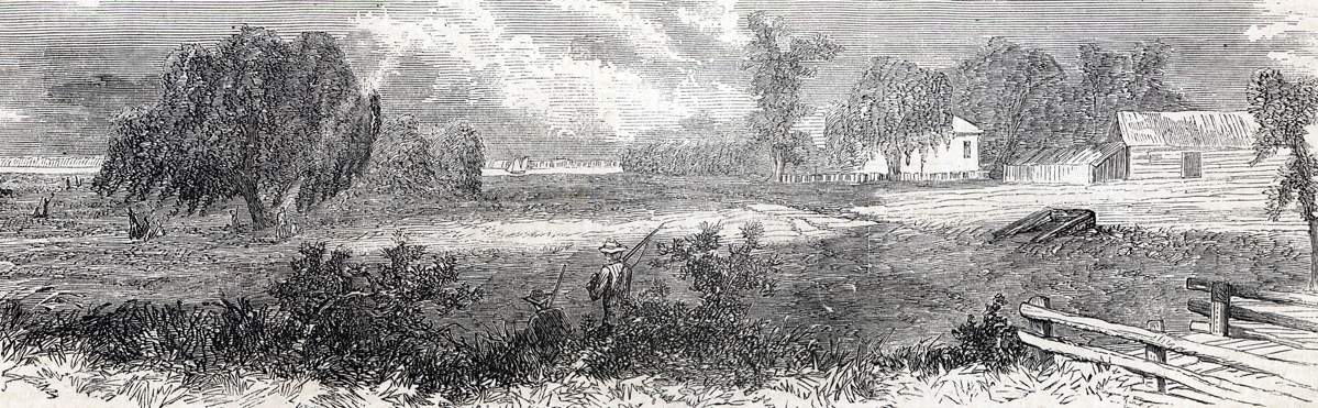 The end of Broad Street, Philadelphia, Pennsylvania, September 1865, artist's impression