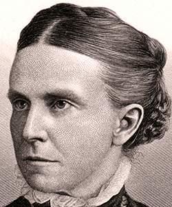 Olympia Brown, engraving, detail