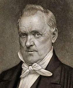 James Buchanan, engraving, circa 1860, detail