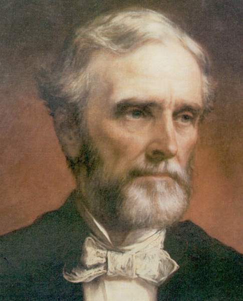 Jefferson Finis Davis, circa 1874, oil painting