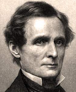 Jefferson Finis Davis, engraved portrait, 1861, detail