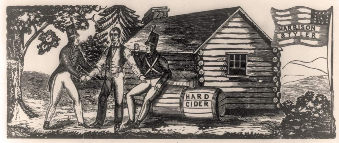 "Harrison & Tyler," election of 1840, woodcut