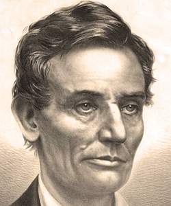 Abraham Lincoln, Currier and Ives image, Autumn 1860, detail