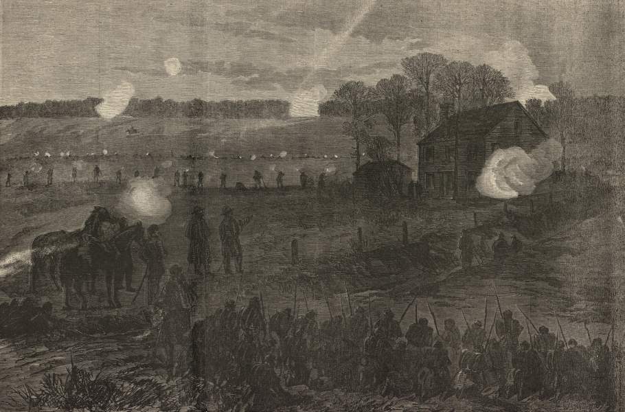 Battle of Morton's Ford, February 6-7, 1864, artist's impression, zoomable image