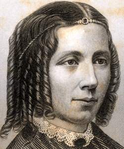 Harriet Beecher Stowe, circa 1854, engraving, detail