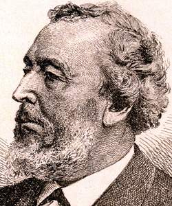 Bayard Taylor, engraving, detail
