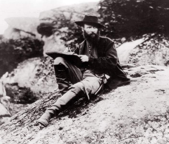 Alfred R. Waud, sketching on the Gettysburg Battlefield, July 1863
