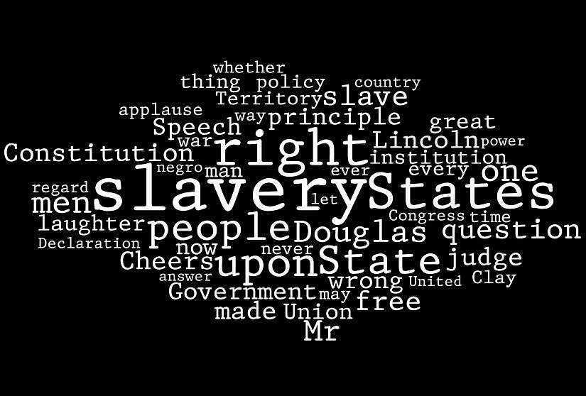 Seventh Lincoln and Douglas Debate, Alton, Illinois, October 15, 1858, word cloud