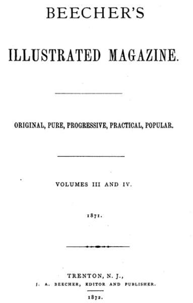  Beecher’s Illustrated Magazine, Title Page
