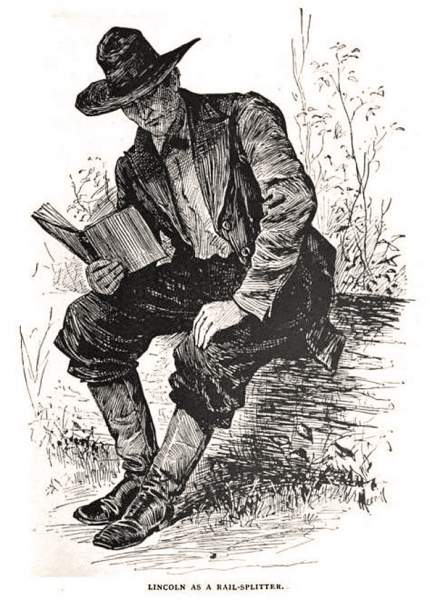 "Lincoln as a Rail-Splitter," Illustration, 1884