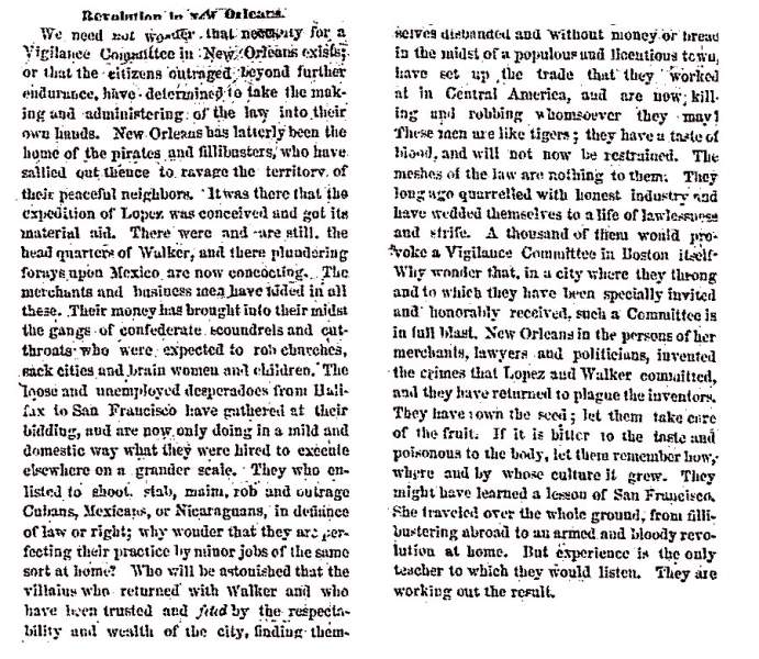 “Revolution in New Orleans,” Chicago (IL) Tribune, June 6, 1858
