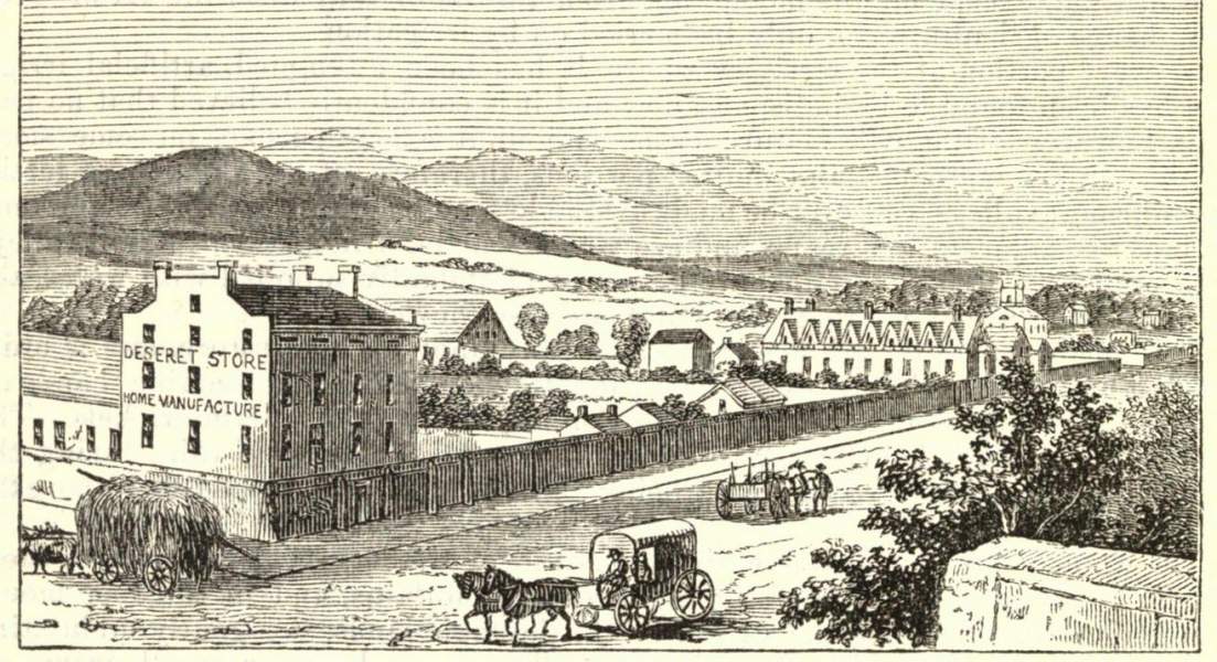 Salt Lake City, Utah, 1861, artist's impression