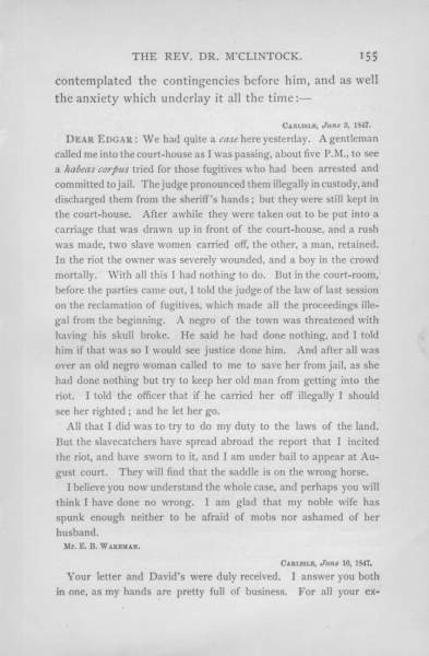 John McClintock to Edgar B. Wakeman, June 3, 1847