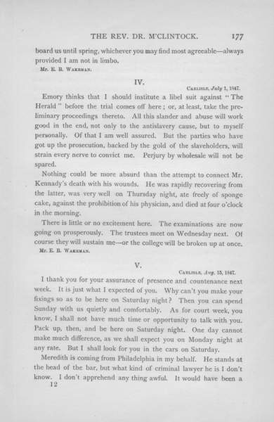 John McClintock to Edgar B. Wakeman, June 16, 1847 (Page 3)