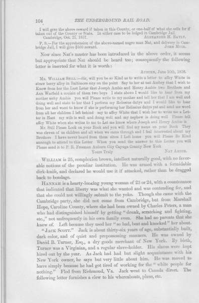 Nat Ambie to William Still, June 10, 1858