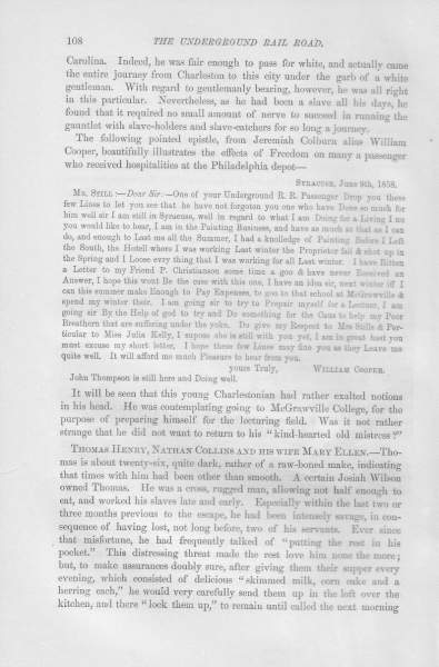 William Cooper to William Still, June 9, 1858