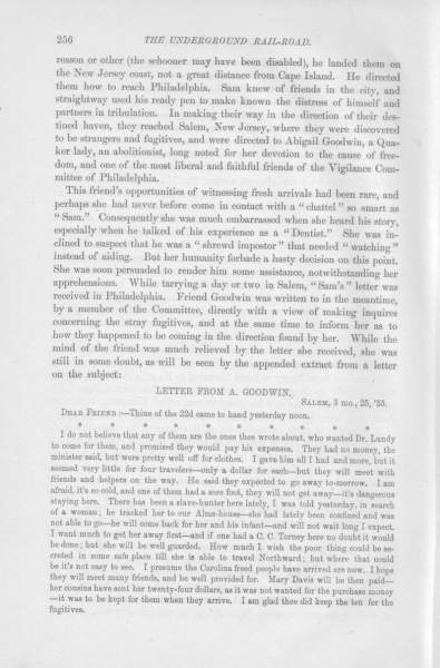 Abigail Goodwin to William Still, March 25, 1855 (Page 1)