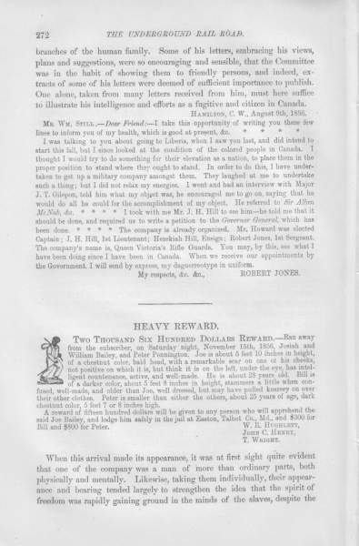 Robert Jones to William Still, August 9, 1856