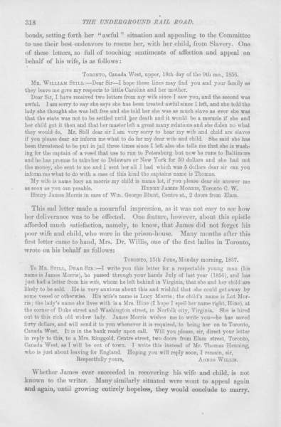 Agnes Willis to William Still, June 15, 1857