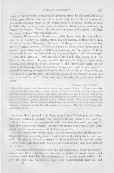 Mrs. Brittion to William Still, January 22, 1856