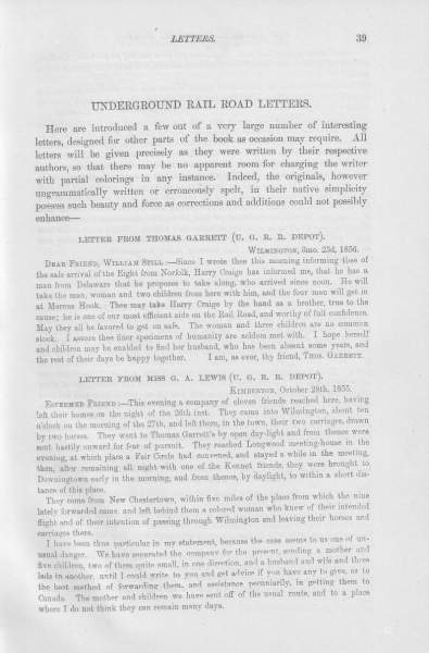 Thomas Garrett to William Still, March 23, 1856