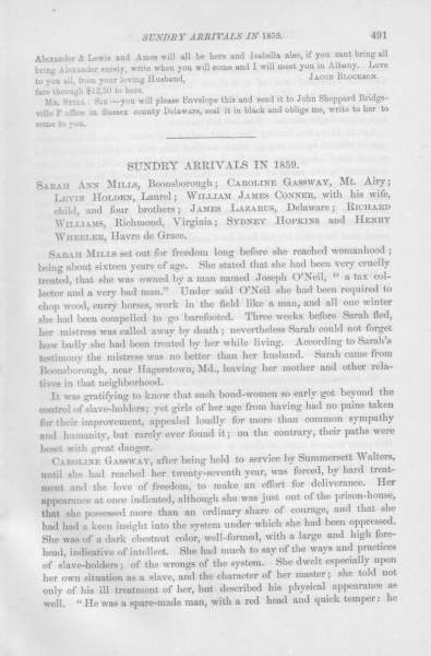 Jacob Blockson to William Still, December 26, 1858 (Page 2)