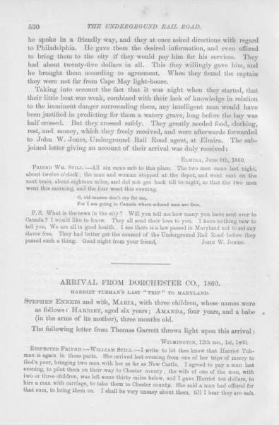 Thomas Garrett to William Still, December 1, 1860 (Page 1)