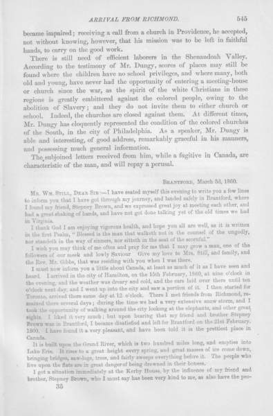 John William Dungy to William Still, March 3, 1860 (Page 1)