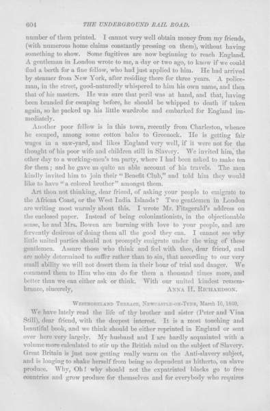 Anna H. Richardson to William Still, December 28, 1860 (Page 2)