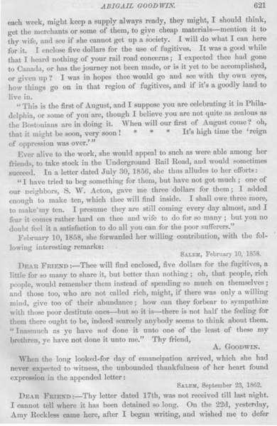 Abigail Goodwin to William Still, August 1, 1855 (Page 2)