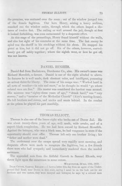 Thomas Garrett to Samuel Rhoads, March 13, 1857 (Page 1)