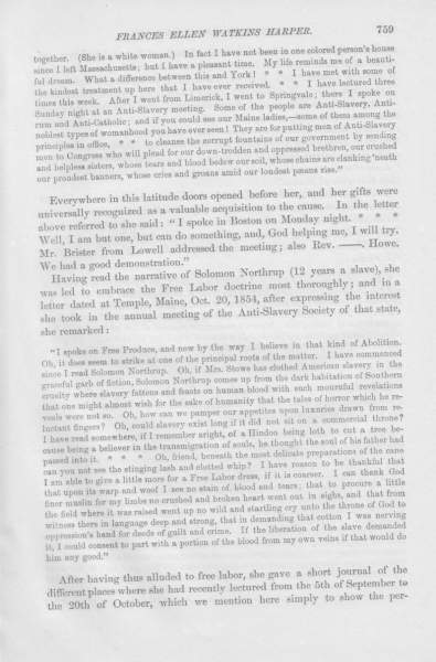 Frances Watkins Harper to William Still, October 20, 1854