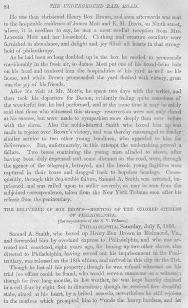William Still Recalls "Box" Brown's Escape (Page 4)