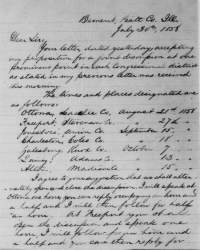 Stephen Douglas to Abraham Lincoln, July 30, 1858 (Page 1)