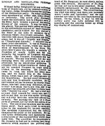 Recollection by Elihu Benjamin Washburne, Freeport Debate, August 27, 1858