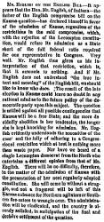 “Mr. English on the English Bill,” New York Herald, September 19, 1858