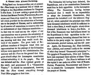“A Great Ado about Nothing,” Milwaukee (WI) Sentinel, October 19, 1858