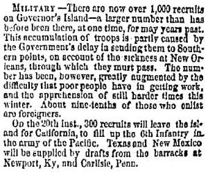“Military,” (St. Louis) Missouri Republican, November 14, 1858