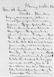 Norman Buel Judd to Abraham Lincoln, November 15, 1858 (Page 1)