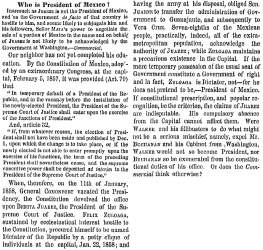 “Who is President of Mexico?,” New York Times, December 22, 1858