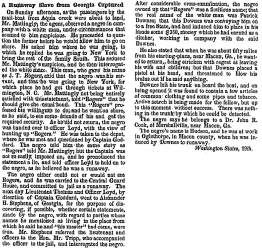 “A Runaway Slave from Georgia Captured,” Charleston (SC) Mercury, January 3, 1859