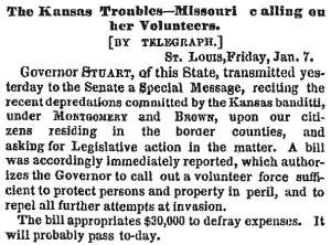 “The Kansas Troubles,” New York Times, January 8, 1859